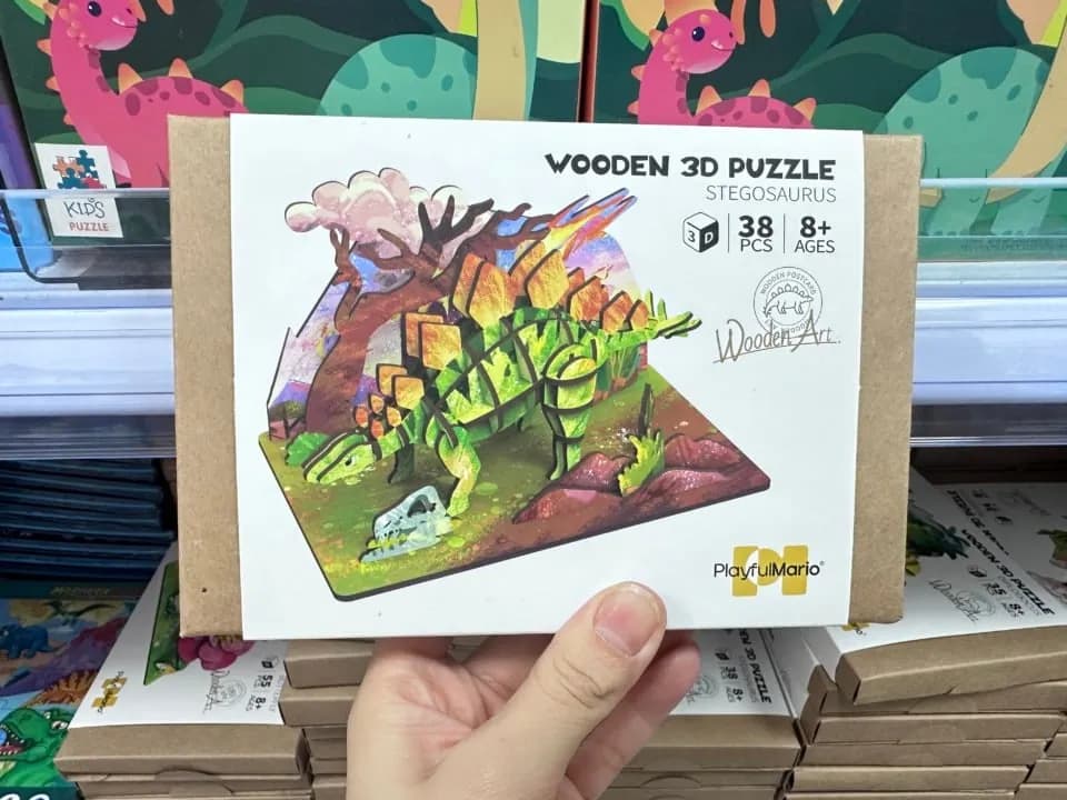 Drewniana układanka 3D Stegozaur 38 elementów PlayfulMario