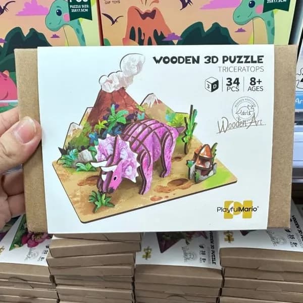 Zabawka Wooden 3D Puzzle 34PCS