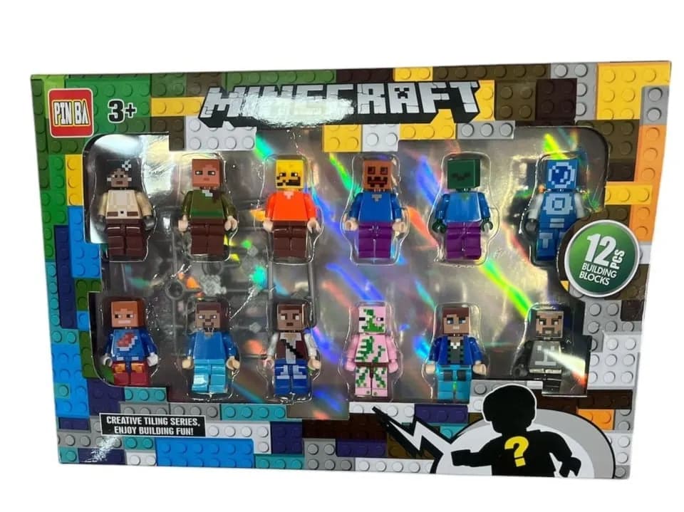 Zestaw figurek Minecraft 12 szt. PINBA PK12546 klocki konstrukcyjne
