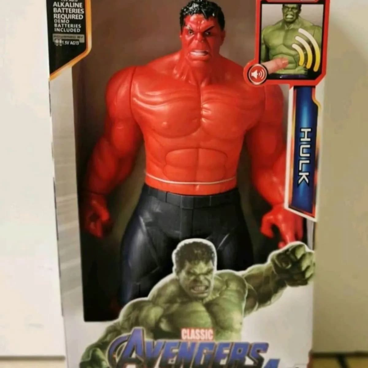 Figurka Akcji Czerwony Hulk Avengers z Dźwiękiem Sound FX
