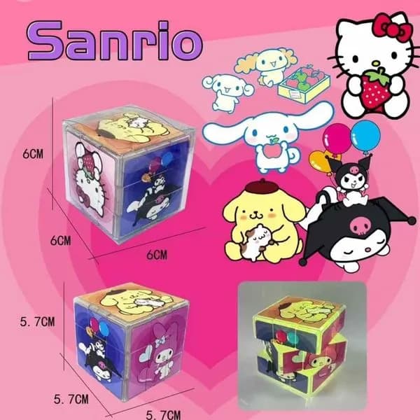 Kostka logiczna Sanrio 5,7cm postacie Hello Kitty Kuromi