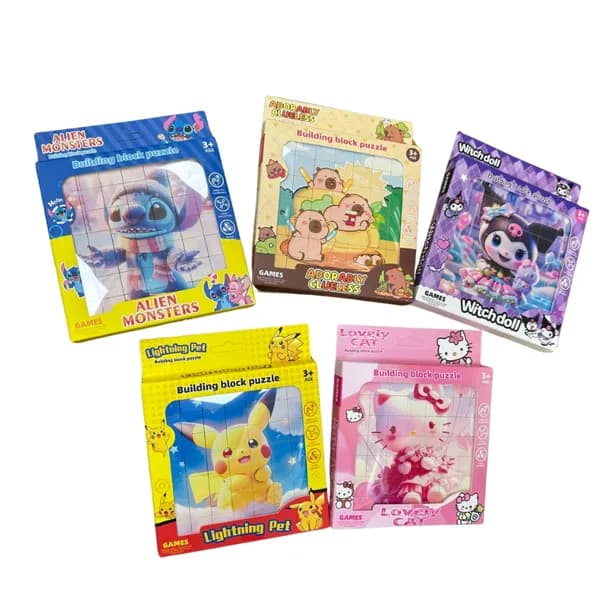 Puzzle z klocków Alien Monsters Stitch, mix wzorów