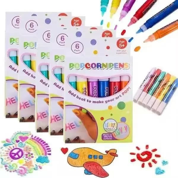 Zestaw Pop Corn Pens 6 Kolor