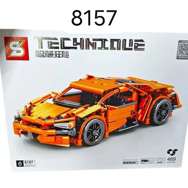 Klocki konstrukcyjne samochód sportowy Technique 469 el. pomarańczowy