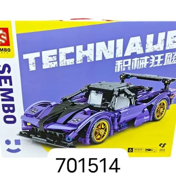 Klocki Sembo Block Samochód Sportowy Techniaue 464 el. Fioletowy