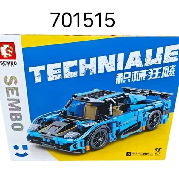 Klocki Sembo Technic Niebieski Samochód 701515, 527 elementów