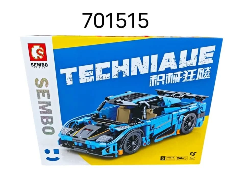 Klocki Sembo Technic Niebieski Samochód 701515, 527 elementów