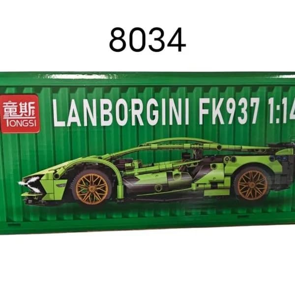 Klocki Lamborghini FK937 1:14 Zielony Model Sportowy Złote Felgi