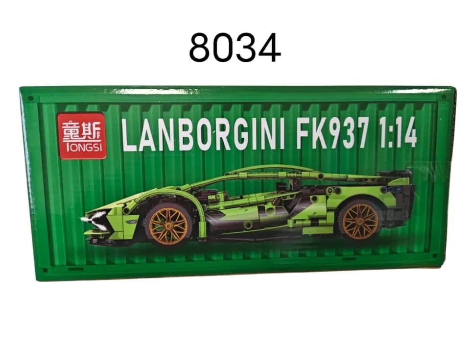 Klocki Lamborghini FK937 1:14 Zielony Model Sportowy Złote Felgi