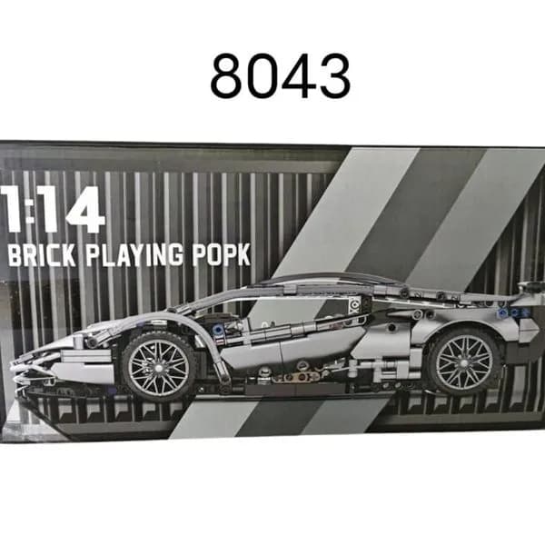 Klocki konstrukcyjne samochód sportowy 1:14 Brick Playing Popk 8043