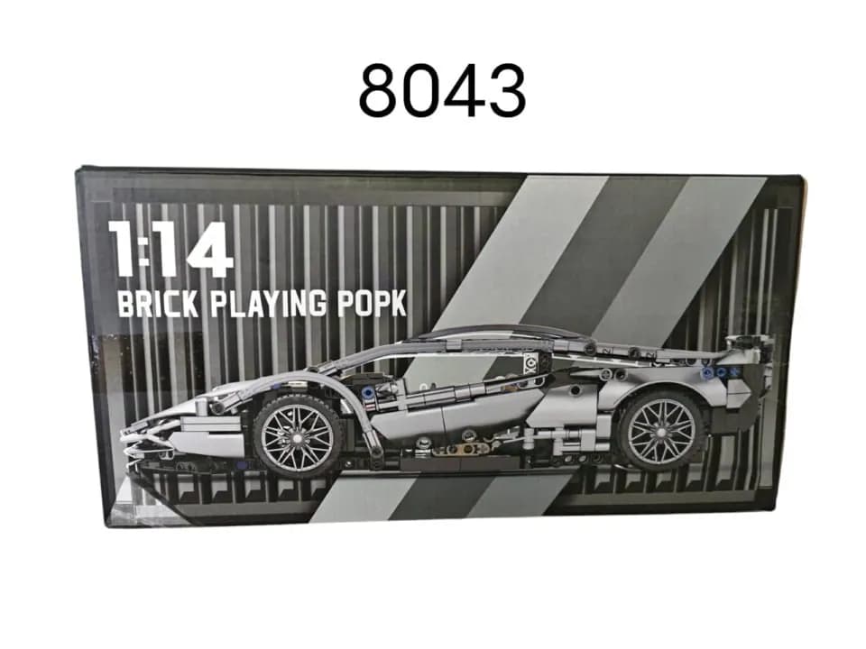 Klocki konstrukcyjne samochód sportowy 1:14 Brick Playing Popk 8043