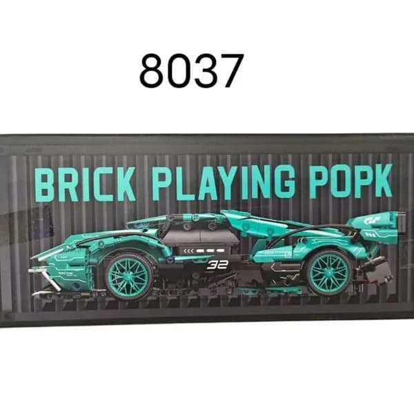 Klocki konstrukcyjne samochód wyścigowy Brick Playing Popk 8037