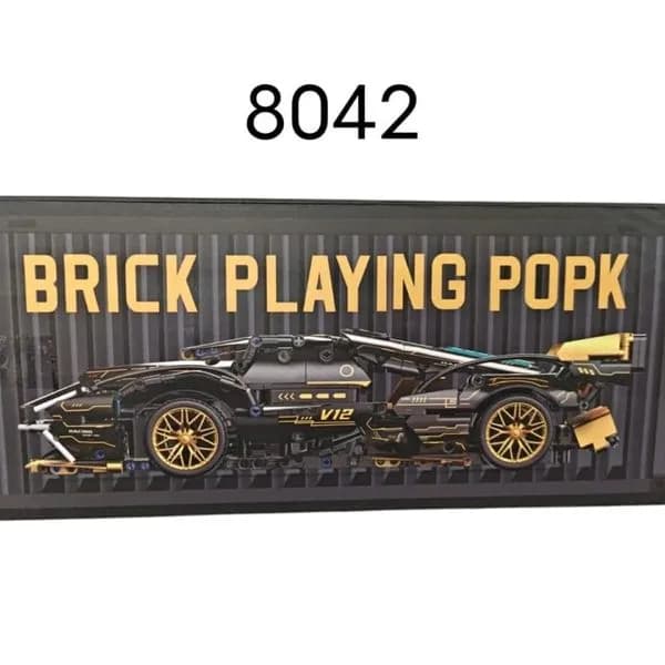 Klocki konstrukcyjne samochód sportowy Brick Playing Popk 8042 V12