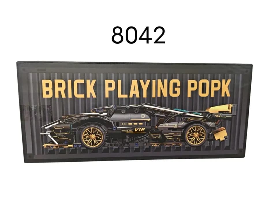 Klocki konstrukcyjne samochód sportowy Brick Playing Popk 8042 V12