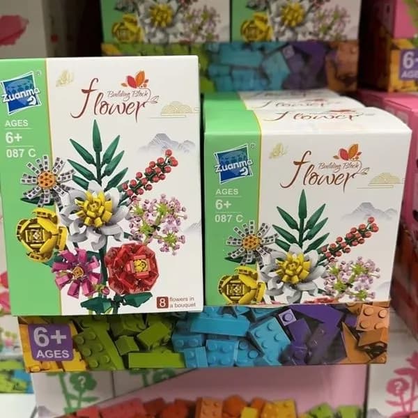 Klocki Konstrukcyjne Zuanma Flower - Bukiet 8 Kwiatów (6+ lat)