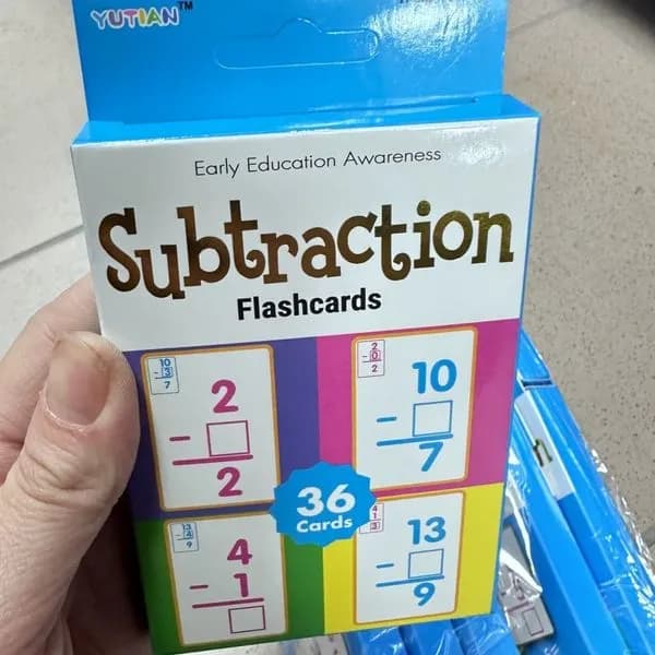 Karty edukacyjne Subtraction Flashcards 36 szt. Yutian do odejmowania