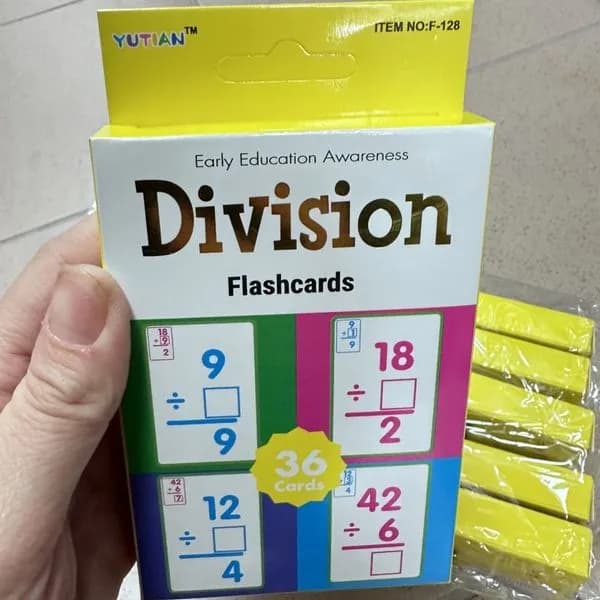 Karty edukacyjne Division Flashcards 36 szt. YUTIAN nauka dzielenia
