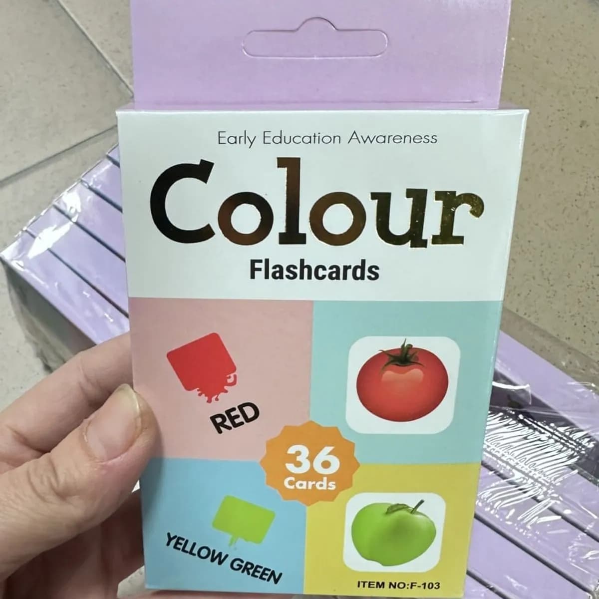 Karty edukacyjne Colour Flashcards 36 szt. nauka kolorów F-103