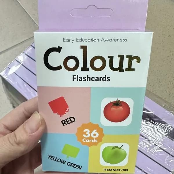 Karty edukacyjne Colour Flashcards 36 szt. nauka kolorów F-103