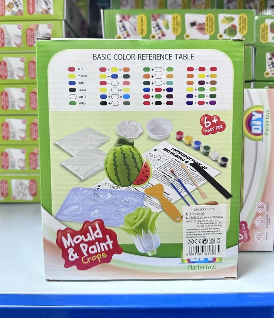Zestaw do modelowania i malowania Mould & Paint Crops, gipsowe DIY