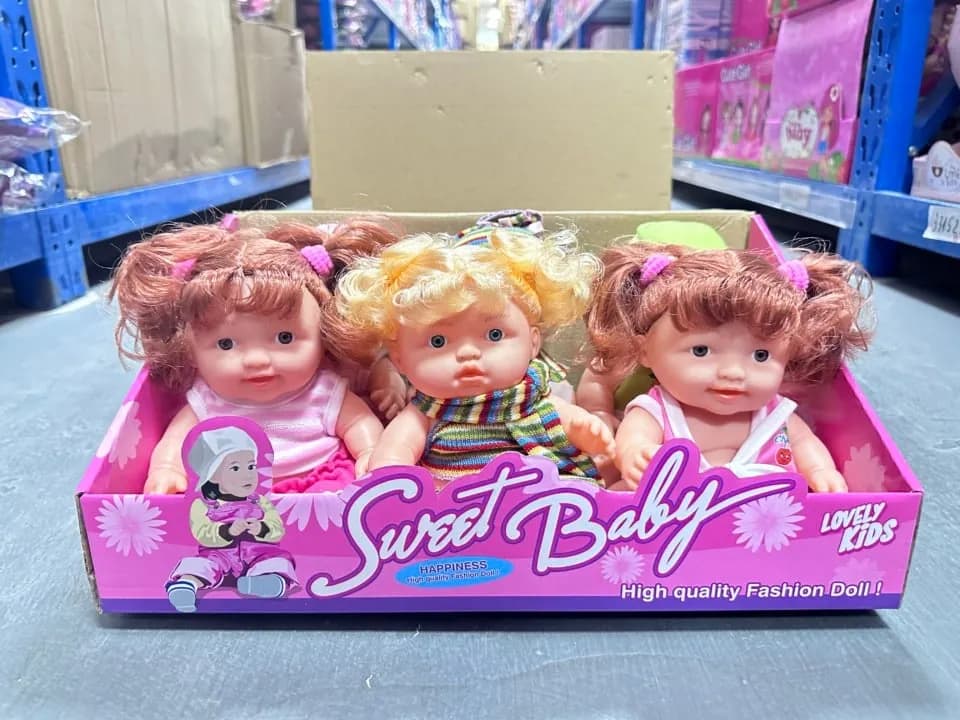 Zestaw 3 lalek Sweet Baby Lovely Kids - kolorowe fryzury