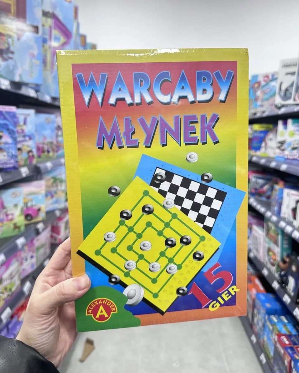 Gra planszowa Warcaby Młynek 15 Gier Alexander - zestaw edukacyjny
