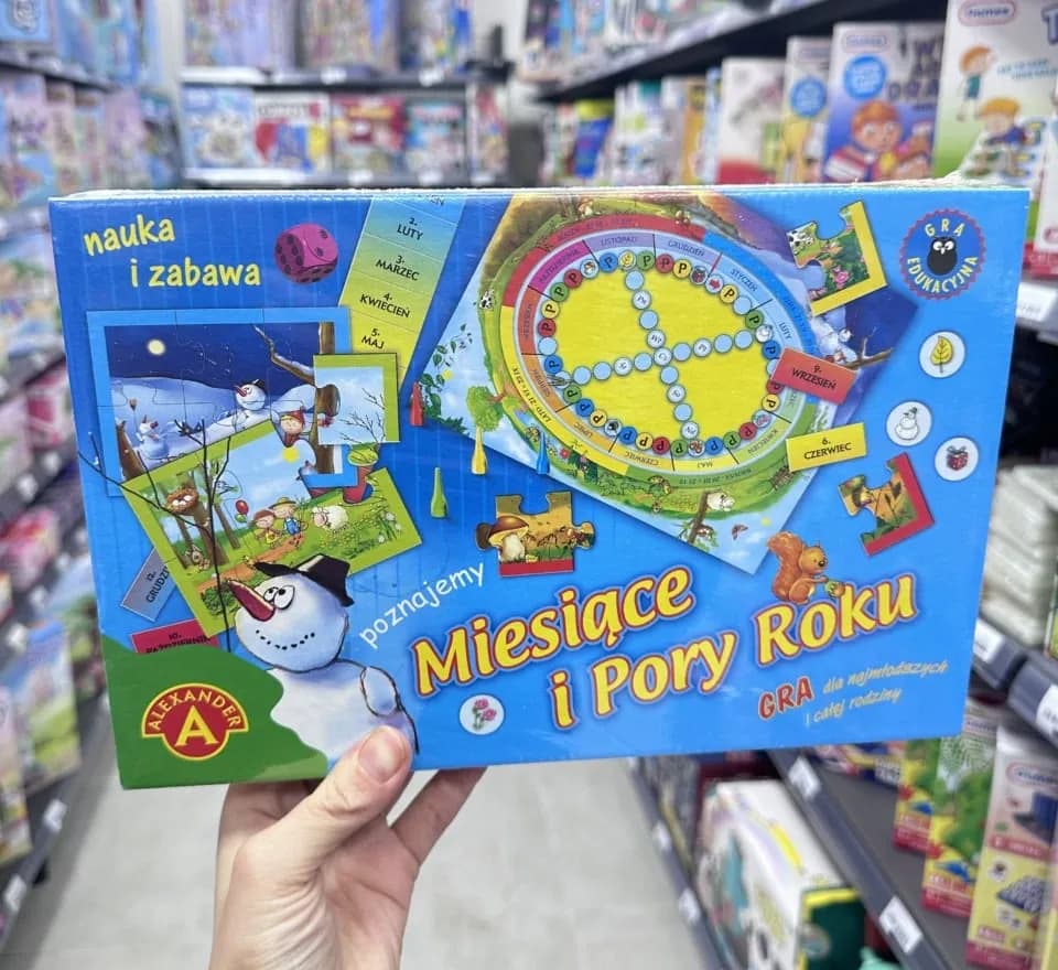 Gra edukacyjna Miesiące i Pory Roku Alexander z puzzlami