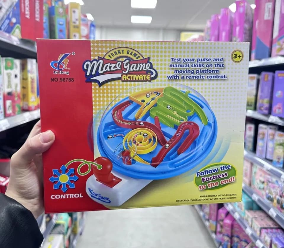 Gra zręcznościowa Maze Game Activate z kulkami i joystickiem