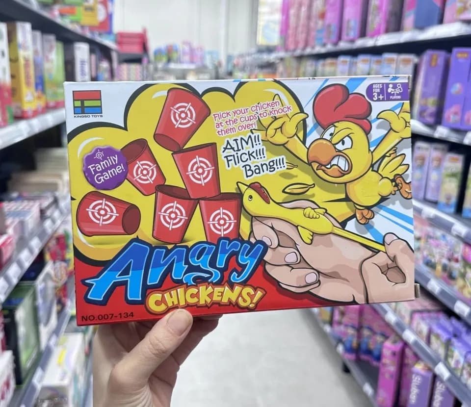 Gra zręcznościowa Angry Chickens, edukacyjna zabawka z wyrzutnią