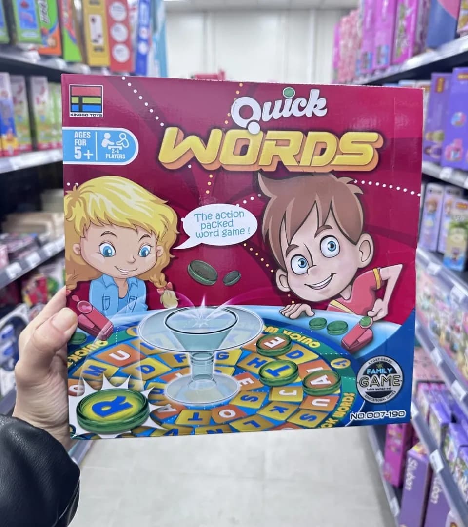 Gra planszowa Quick Words dla dzieci od 5 lat, Kingso Toys