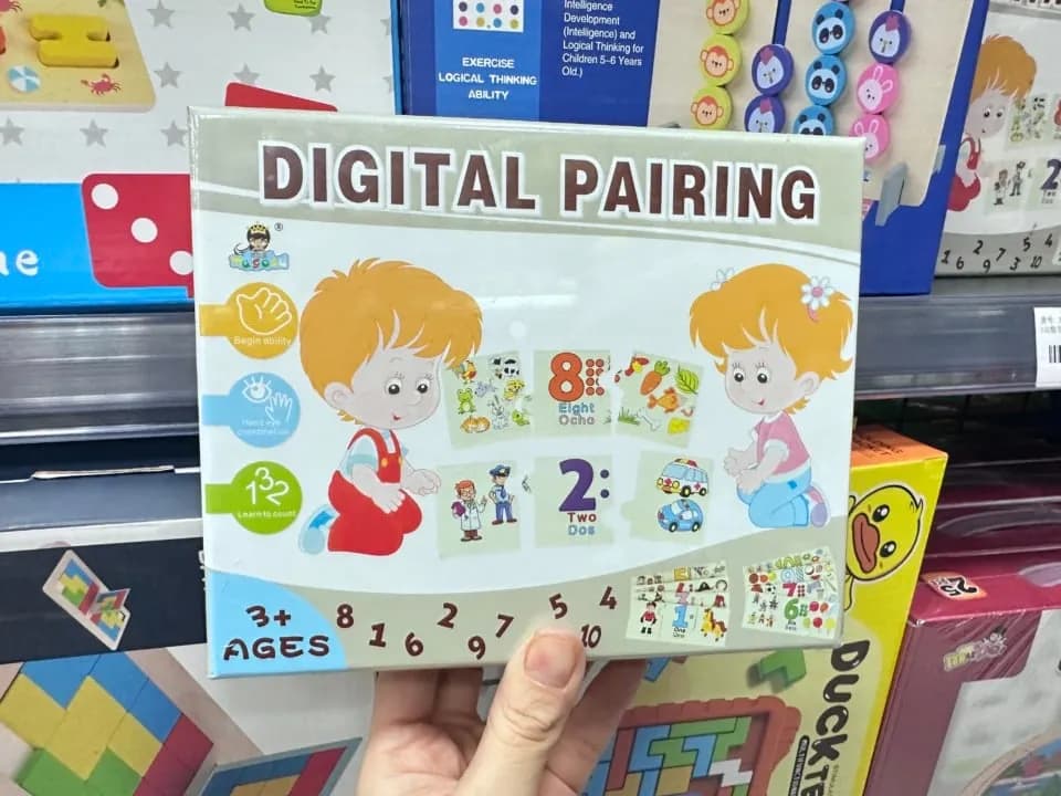 Zabawka edukacyjna Digital Pairing PK12790 - puzzle nauka liczenia