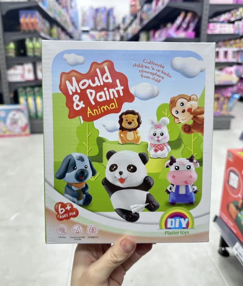 Zestaw DIY do malowania zwierzątek - gipsowe figurki Mould & Paint