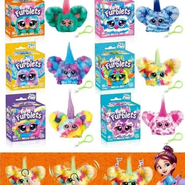 Furby Furblets pluszowa zabawka z brelokiem, interaktywna mix