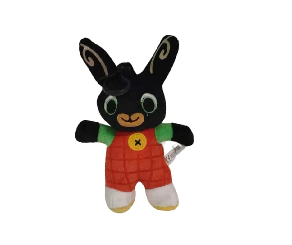 Maskotka pluszowa królik Bing w ogrodniczkach z zawieszką