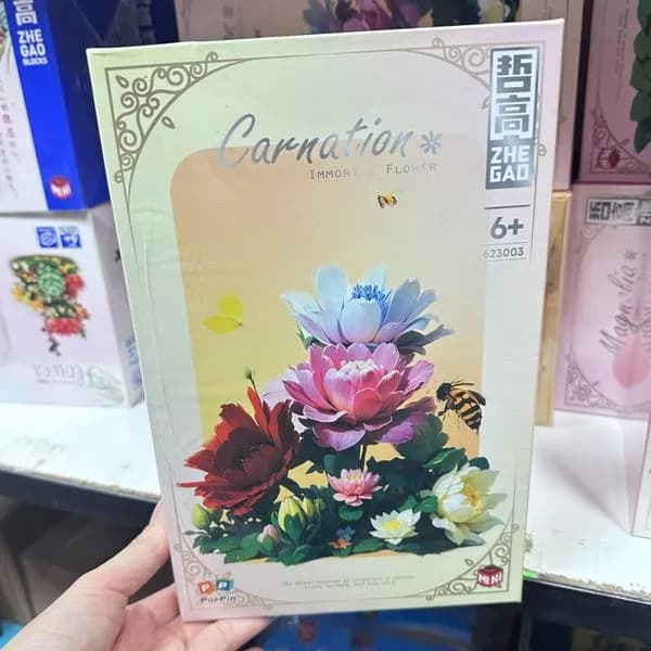 Klocki Kwiatek Goździk Carnation ZHE GAO PK12852 Mini Blocks 6+