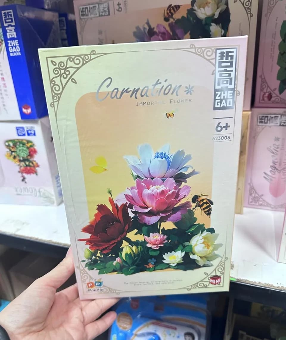 Klocki Kwiatek Goździk Carnation ZHE GAO PK12852 Mini Blocks 6+