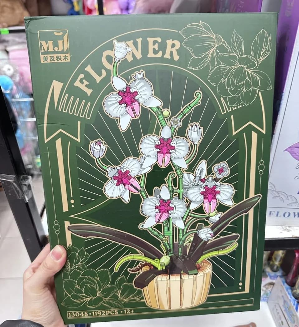 Klocki konstrukcyjne Kwiaty Orchidea MJ PK12872 1192 el.