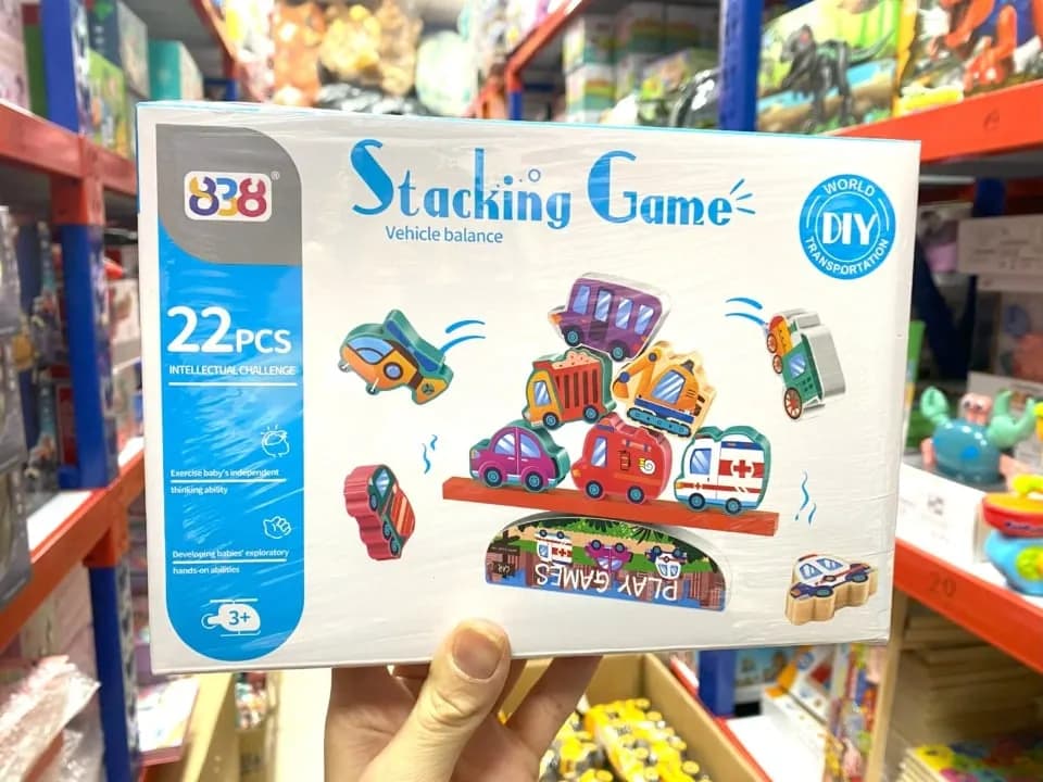 Gra zręcznościowa Stacking Game Vehicle 22 elementy, balansująca