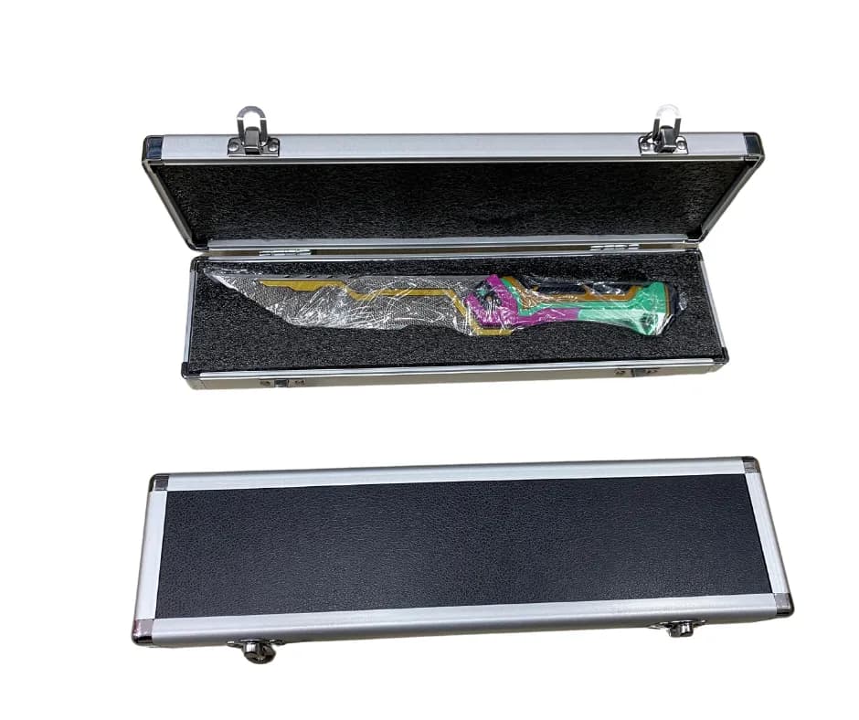 Nóż Valorant Glitchpop metalowy w walizce kolekcjonerskiej