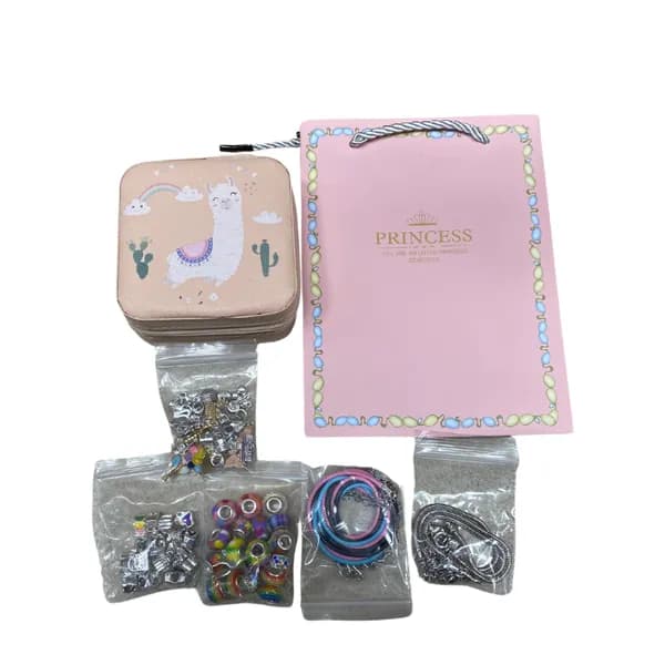 Zestaw do tworzenia biżuterii z zawieszkami, pudełko lama i torebka