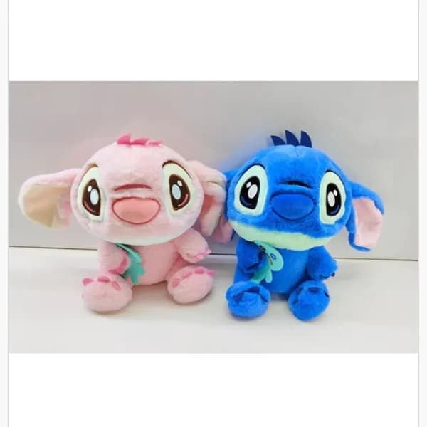 Maskotka Pluszowa 23cm Stitch i Angel Różowa i Niebieska