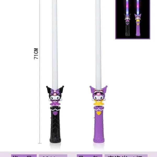 Świecąca pałka z postacią Kuromi 71cm LED Muzyka