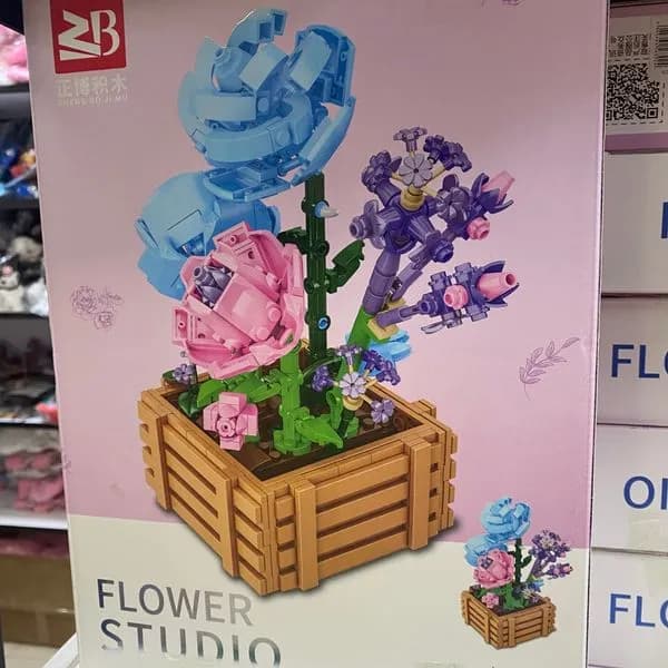 Klocki Kwiaty Flower Studio PK12989 - Bukiet Róż w Skrzynce