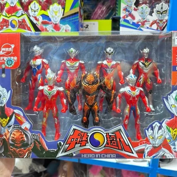 Figurki Hero in China PK13050 - zestaw 6 szt. 7 postaci akcji