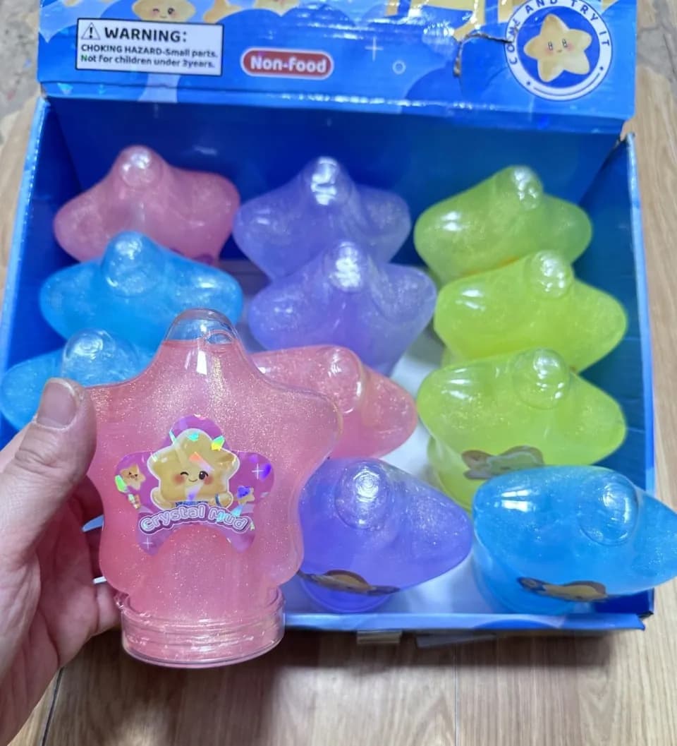 Zabawka Squeed Crystal Mud - Slime gwiazda z brokatem 24 szt.