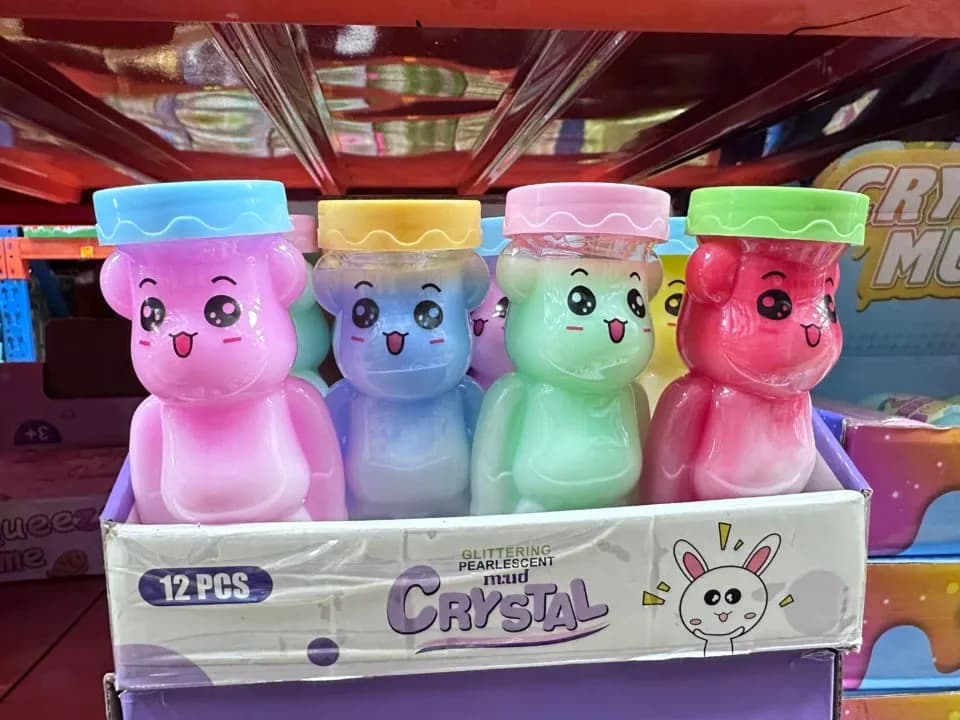 Zabawka Squeed Crystal Mud Miś, masa perłowa, mix kolorów