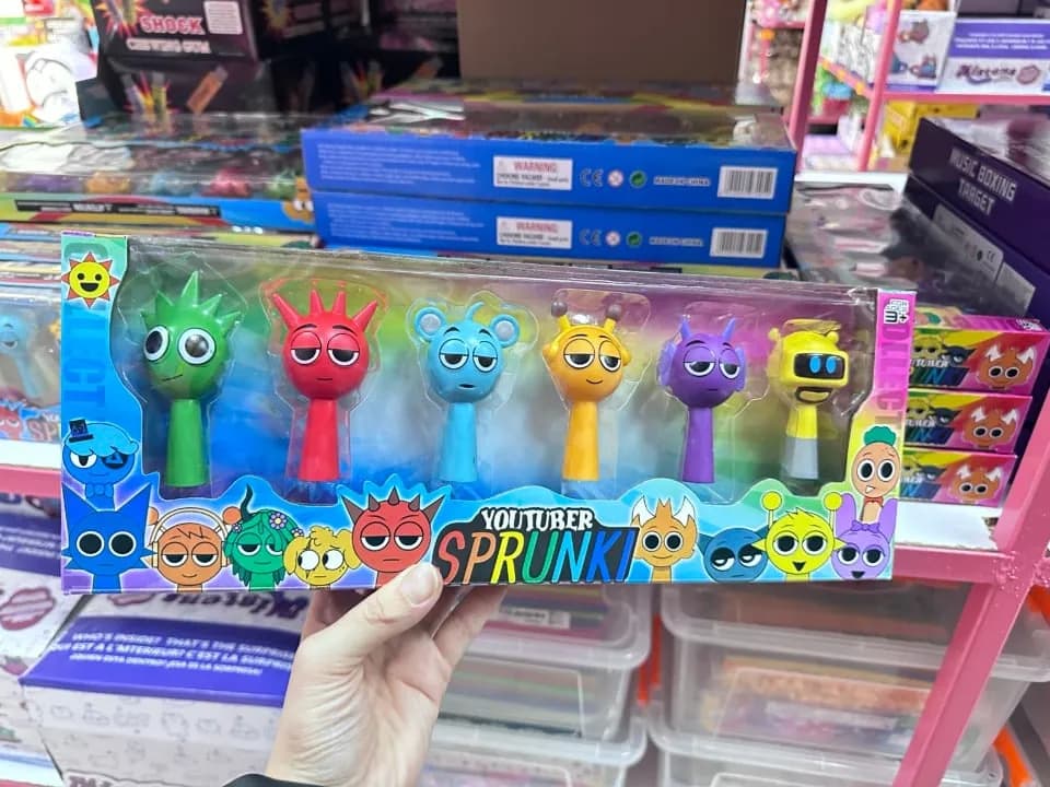 Figurki kolekcjonerskie Youtuber Sprunki, zestaw 6 szt. kolorowe