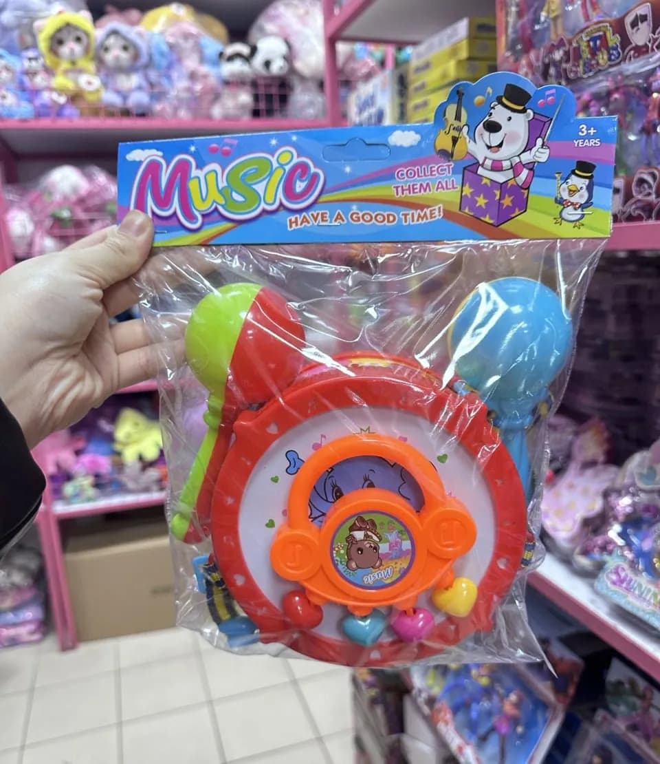 Zestaw Instrumenty Muzyczne dla Dzieci PK13082 - Bębenek i Marakasy