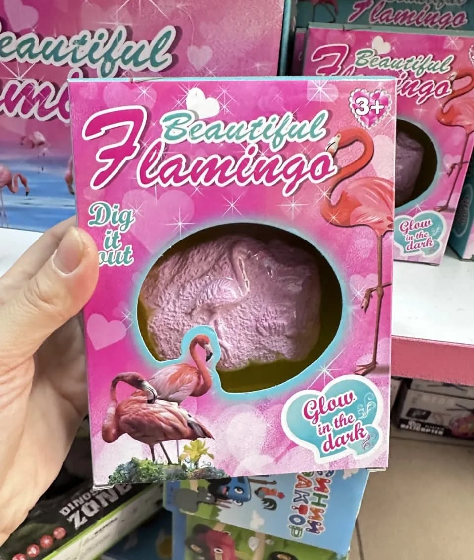 Zabawka Beautiful Flamingo - Wykopalisko Świecące w Ciemności