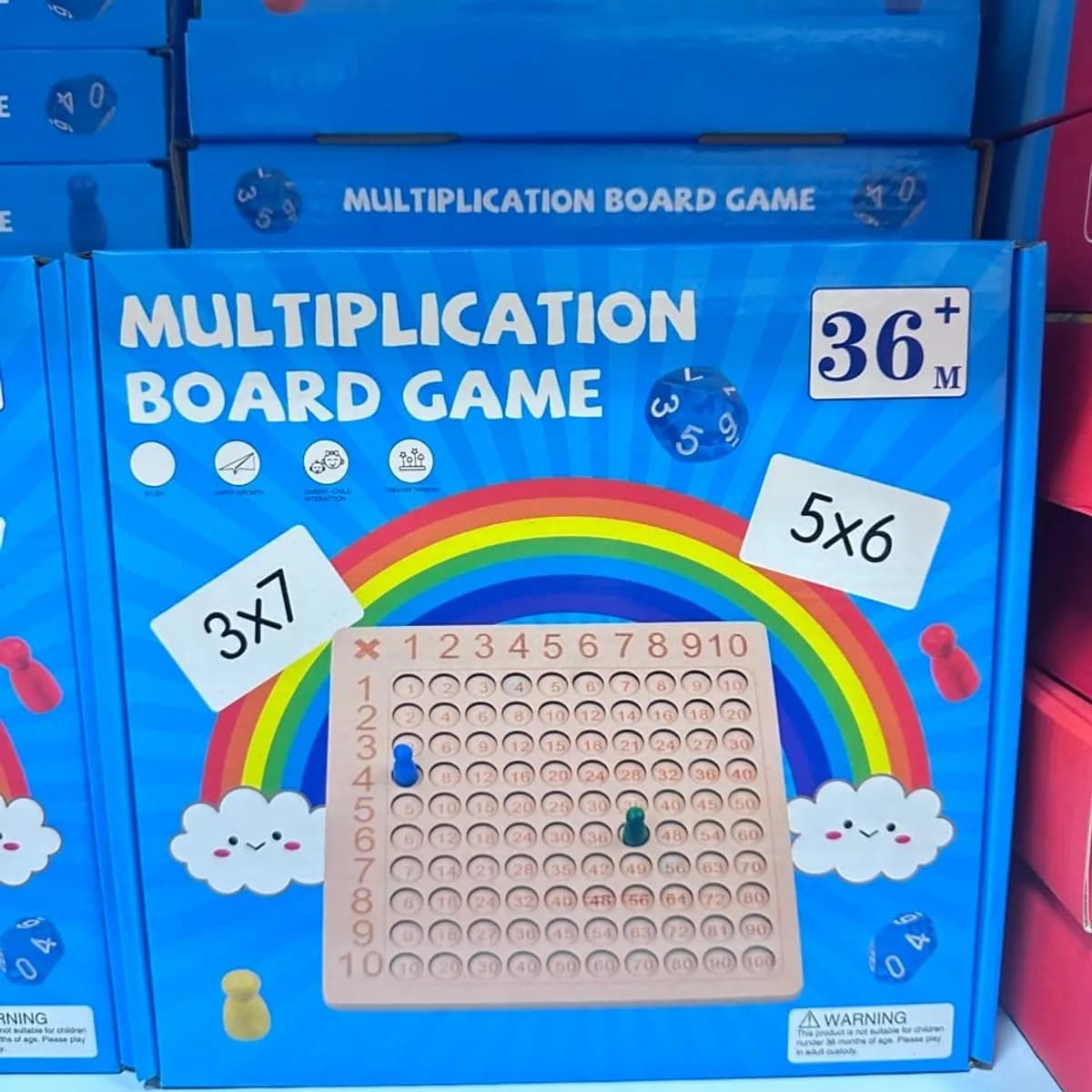 Drewniana gra planszowa Multiplication Board Game do nauki mnożenia